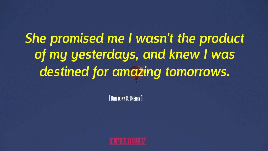 Brittainy C. Cherry Quotes: She promised me I wasn't