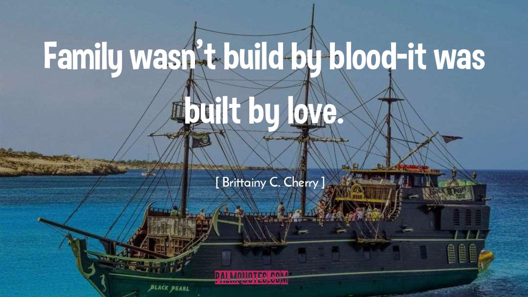 Brittainy C. Cherry Quotes: Family wasn't build by blood-it