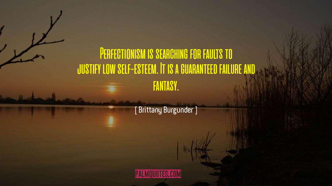 Brittany Burgunder Quotes: Perfectionism is searching for faults