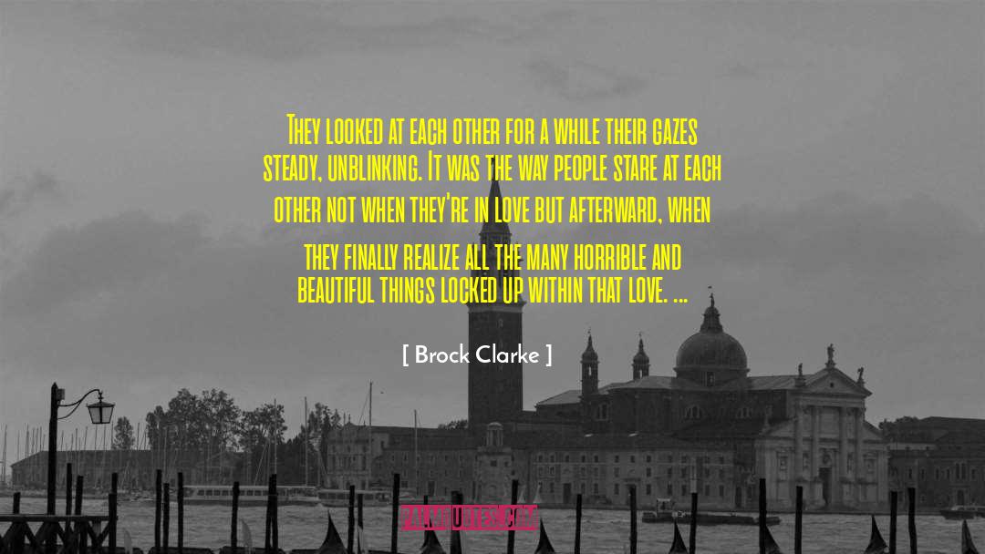 Brock Clarke Quotes: They looked at each other