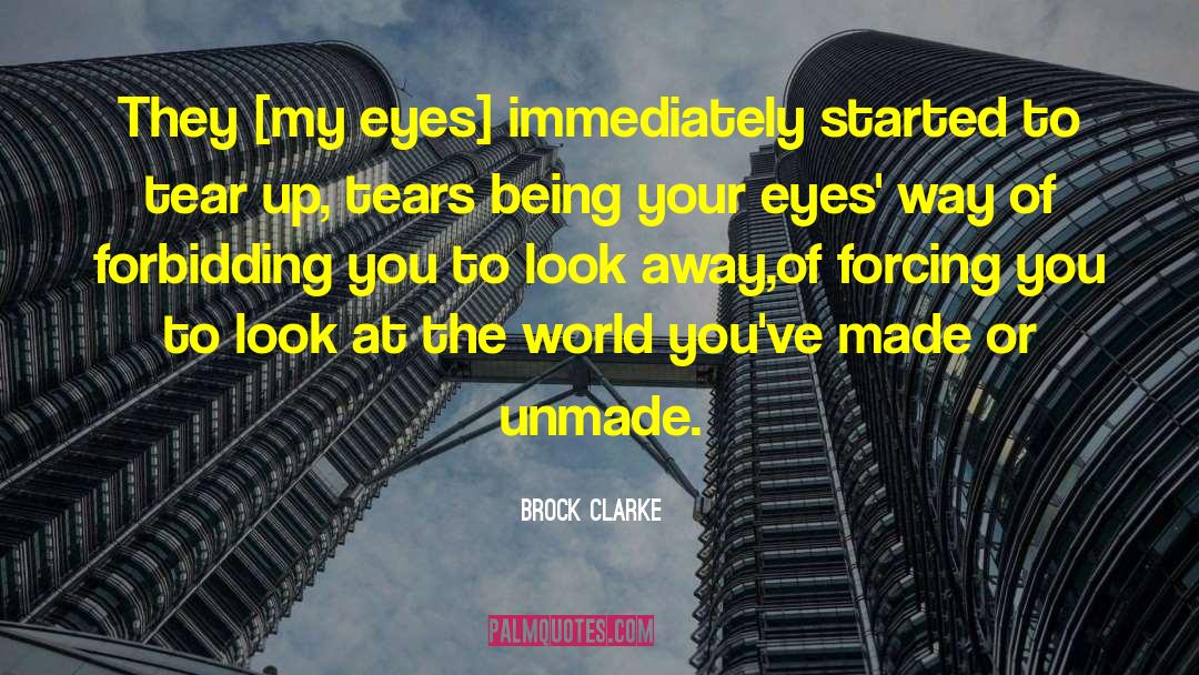 Brock Clarke Quotes: They [my eyes] immediately started