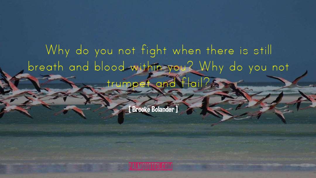 Brooke Bolander Quotes: Why do you not fight