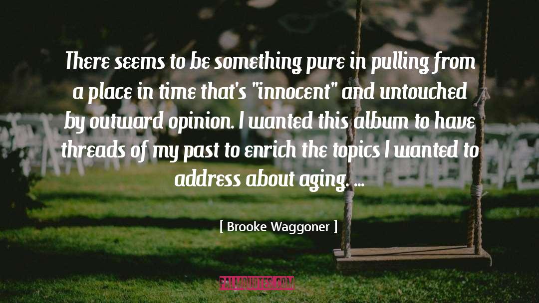 Brooke Waggoner Quotes: There seems to be something