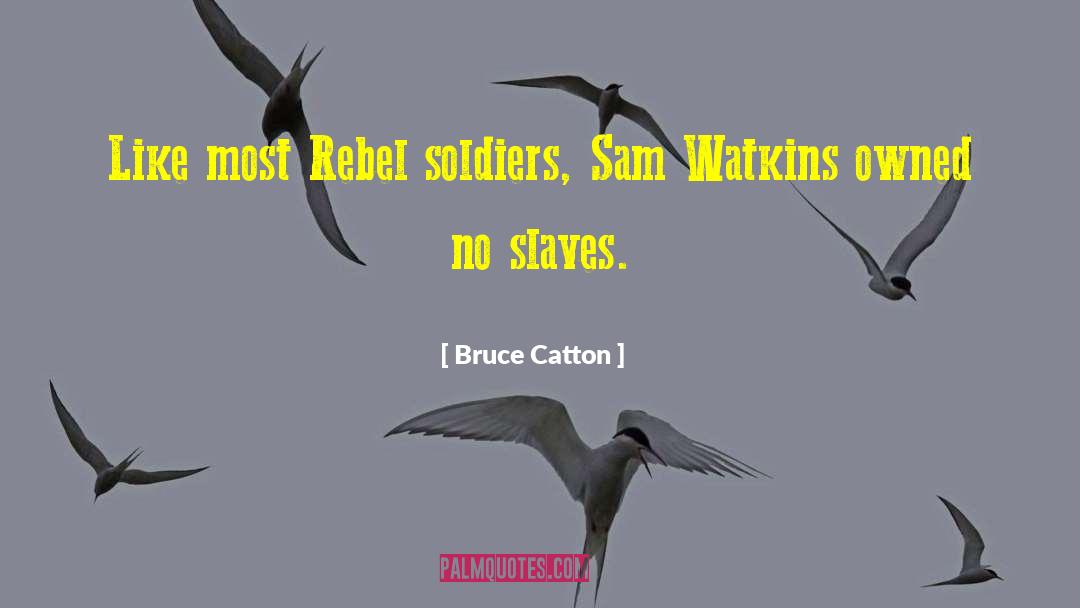 Bruce Catton Quotes: Like most Rebel soldiers, Sam