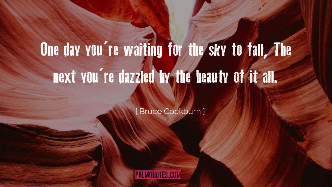 Bruce Cockburn Quotes: One day you're waiting for