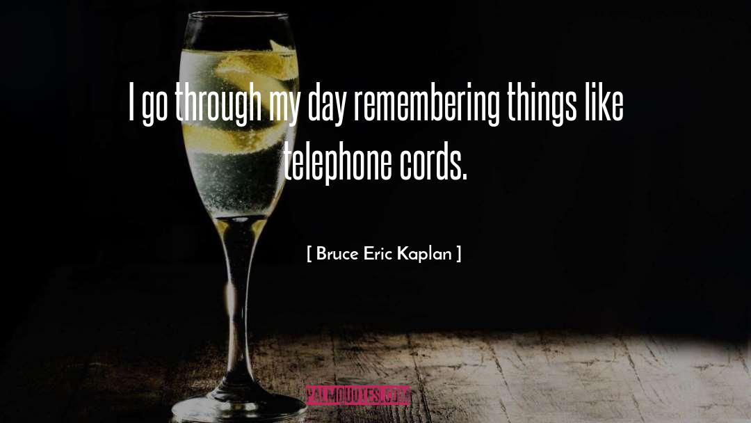 Bruce Eric Kaplan Quotes: I go through my day