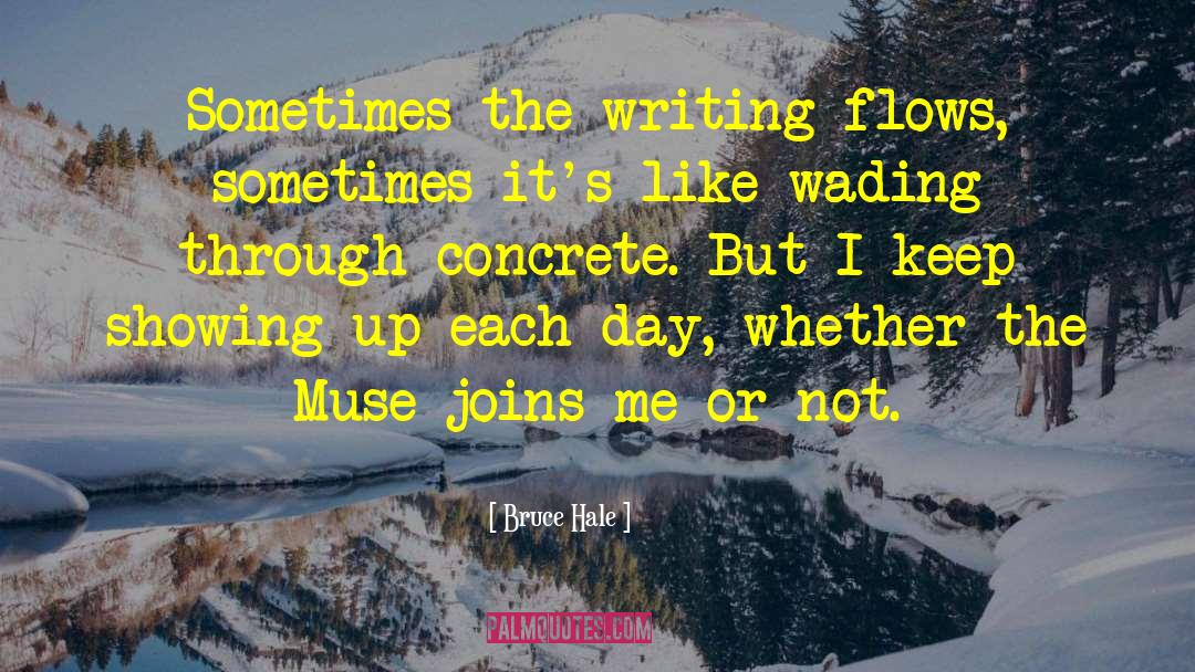 Bruce Hale Quotes: Sometimes the writing flows, sometimes