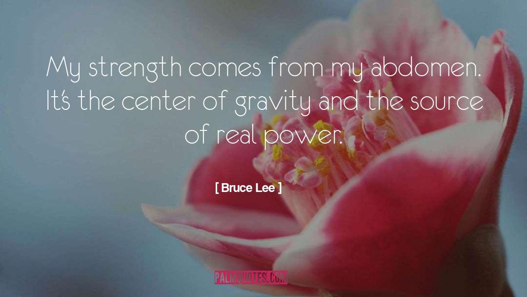 Bruce Lee Quotes: My strength comes from my