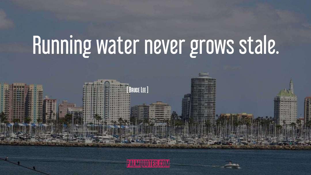 Bruce Lee Quotes: Running water never grows stale.