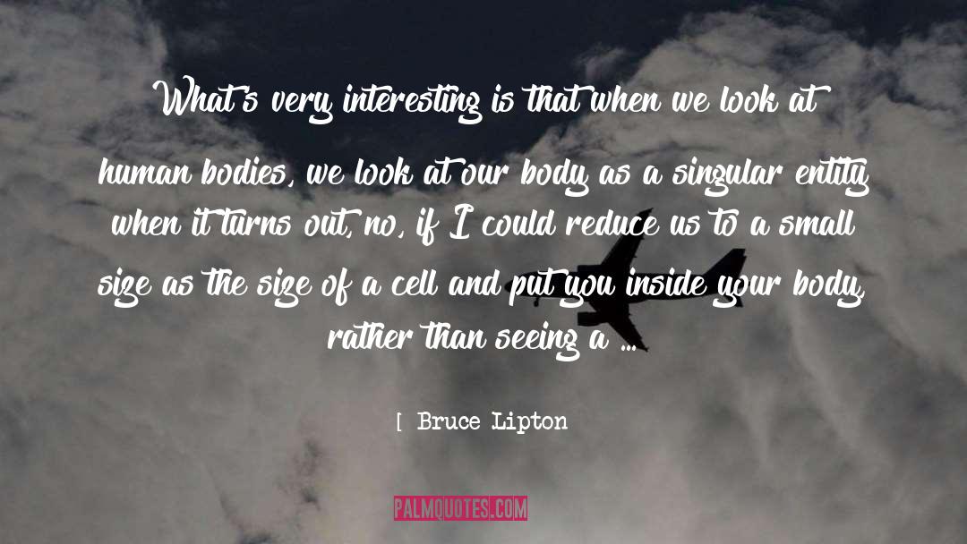 Bruce Lipton Quotes: What's very interesting is that