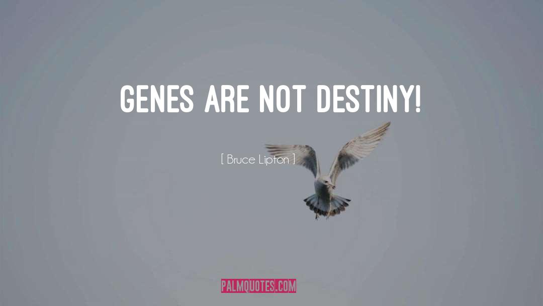 Bruce Lipton Quotes: Genes are not destiny!