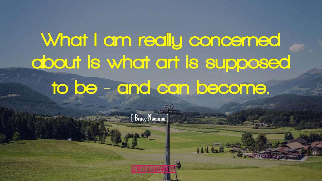 Bruce Nauman Quotes: What I am really concerned