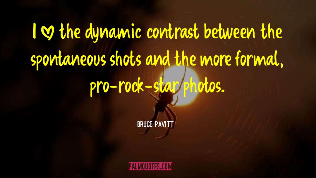 Bruce Pavitt Quotes: I love the dynamic contrast