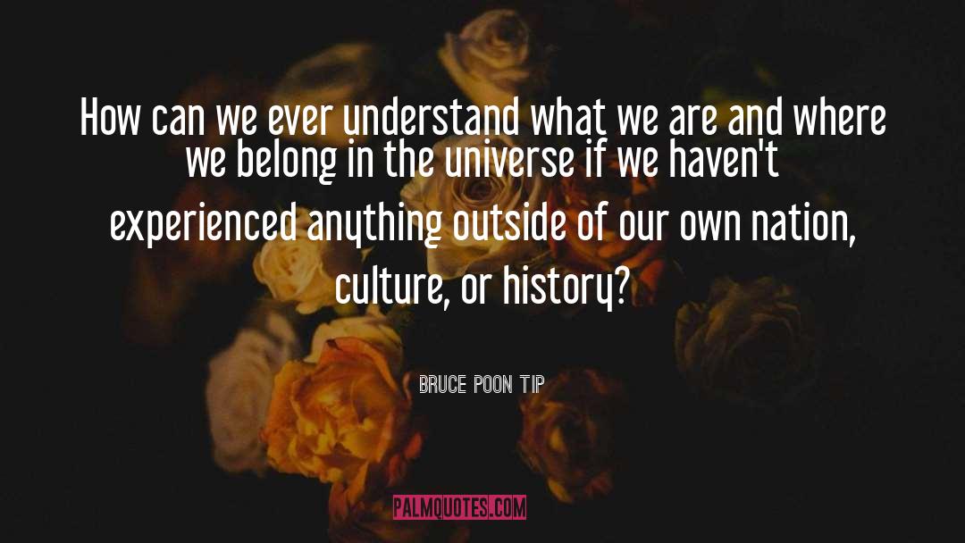 Bruce Poon Tip Quotes: How can we ever understand