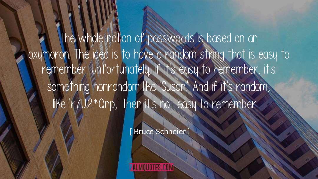 Bruce Schneier Quotes: The whole notion of passwords