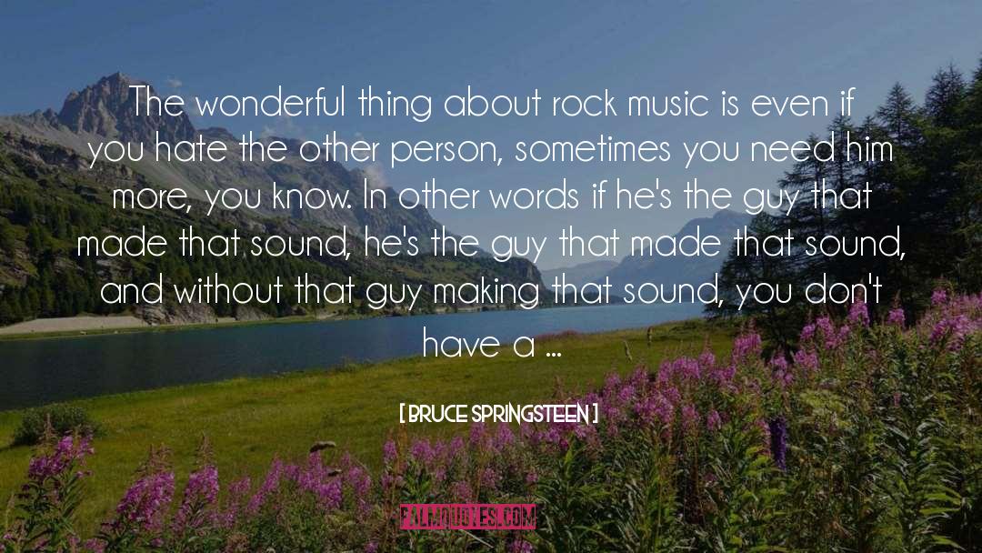 Bruce Springsteen Quotes: The wonderful thing about rock