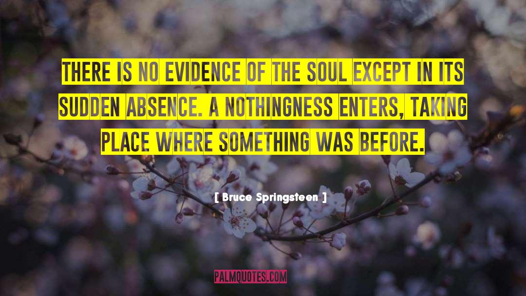Bruce Springsteen Quotes: There is no evidence of