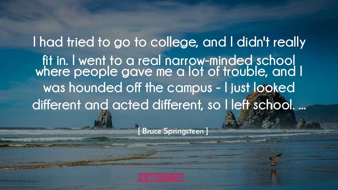 Bruce Springsteen Quotes: I had tried to go