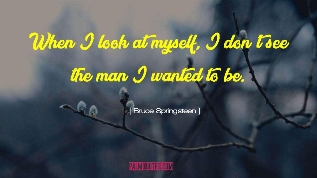 Bruce Springsteen Quotes: When I look at myself,