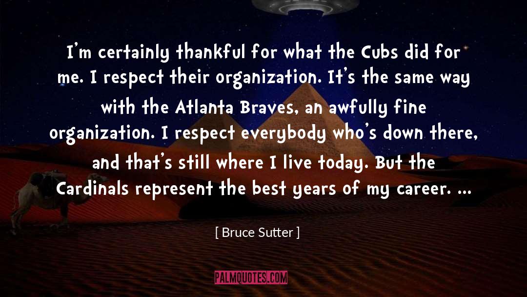 Bruce Sutter Quotes: I'm certainly thankful for what