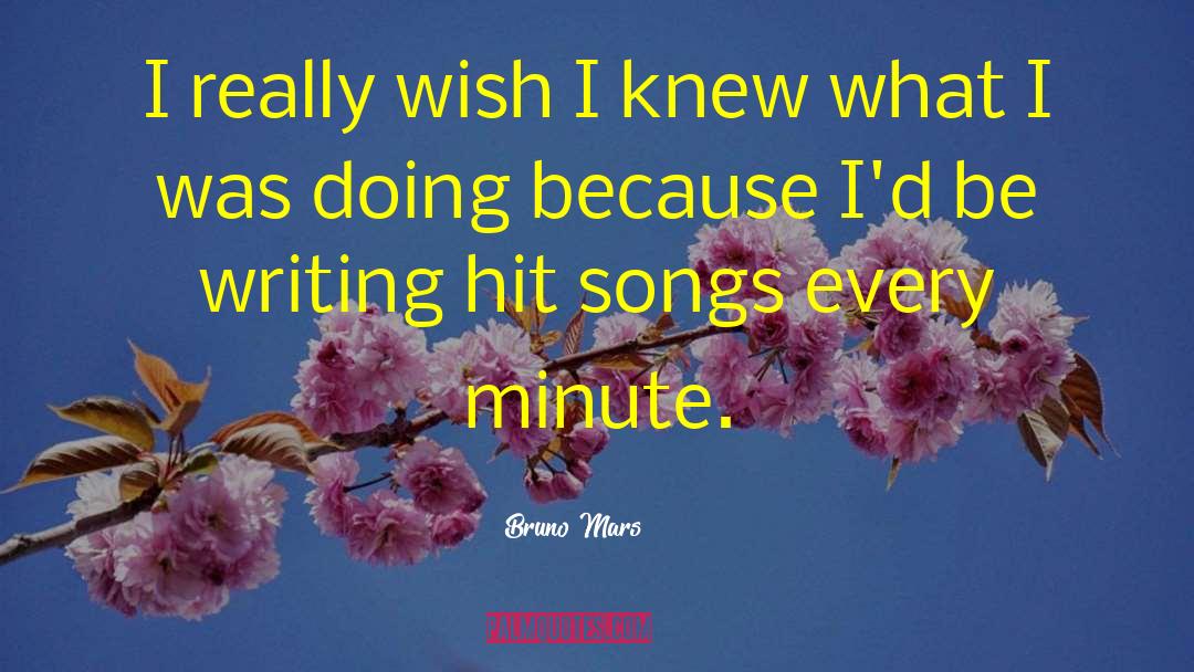 Bruno Mars Quotes: I really wish I knew
