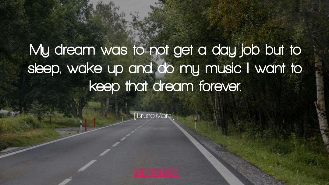 Bruno Mars Quotes: My dream was to not