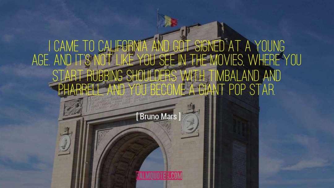 Bruno Mars Quotes: I came to California and