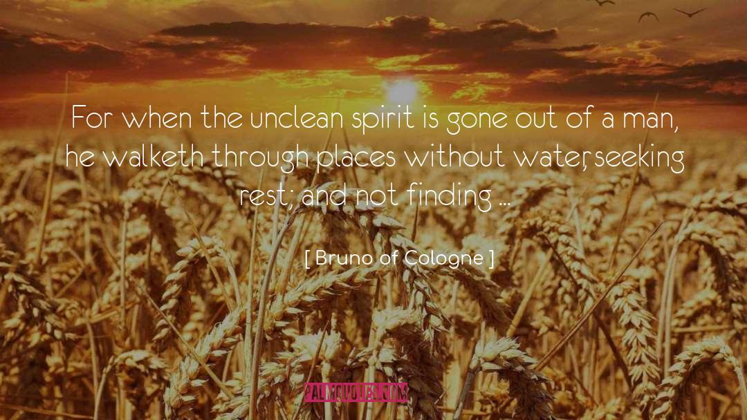 Bruno Of Cologne Quotes: For when the unclean spirit