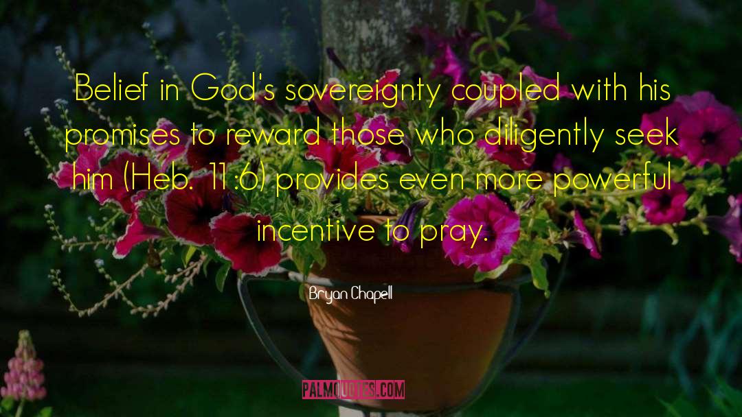 Bryan Chapell Quotes: Belief in God's sovereignty coupled