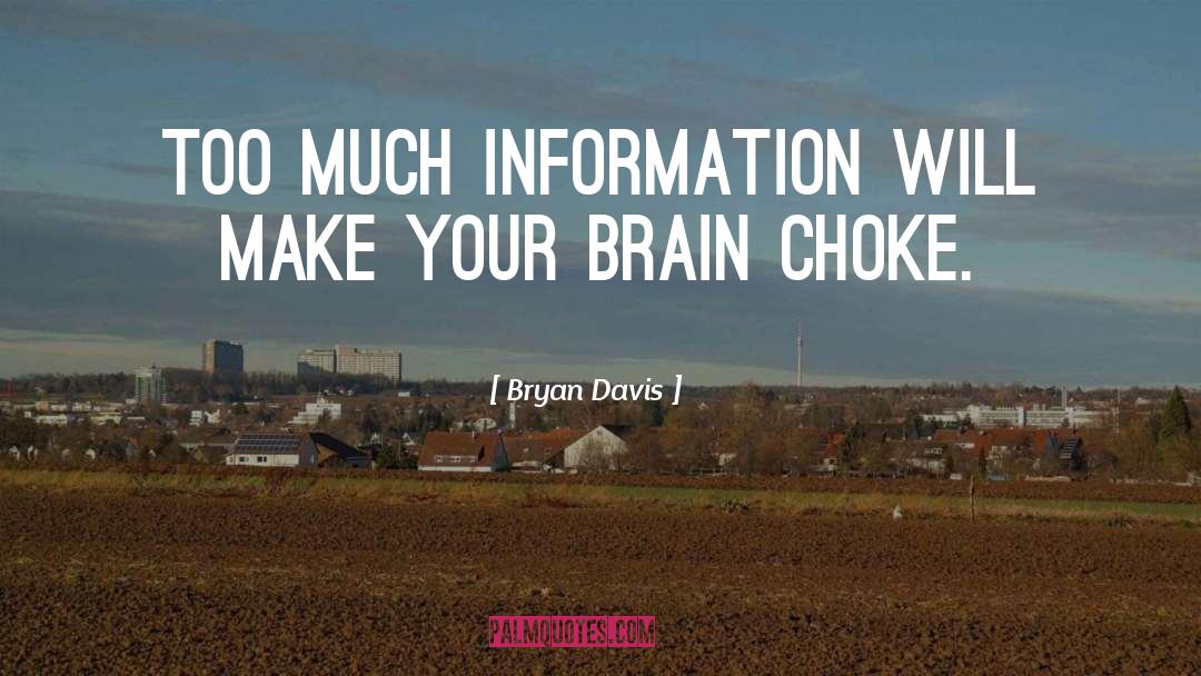 Bryan Davis Quotes: Too much information will make