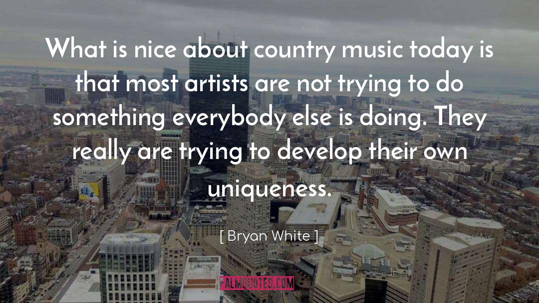 Bryan White Quotes: What is nice about country