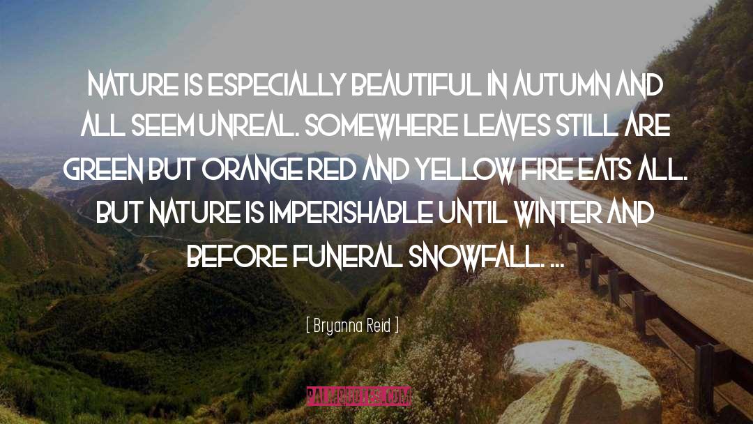 Bryanna Reid Quotes: Nature is especially beautiful in