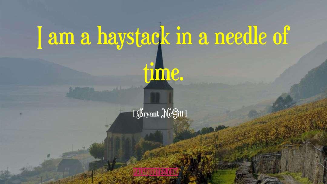 Bryant McGill Quotes: I am a haystack in
