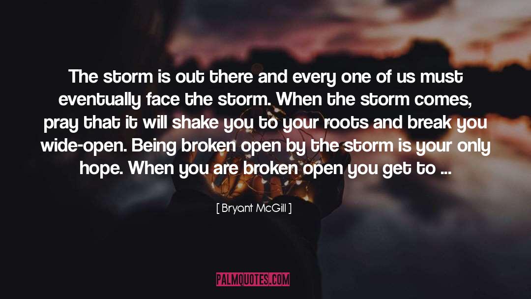 Bryant McGill Quotes: The storm is out there