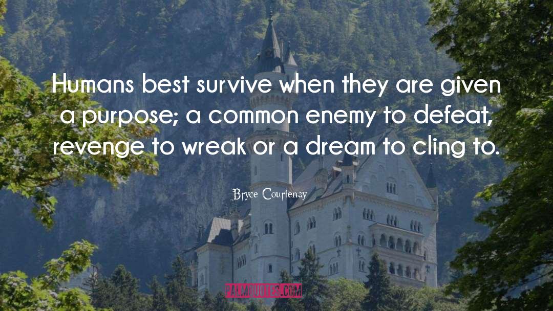 Bryce Courtenay Quotes: Humans best survive when they