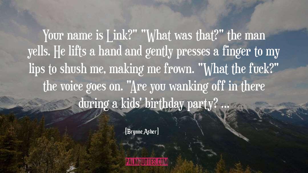 Brynne Asher Quotes: Your name is Link?
