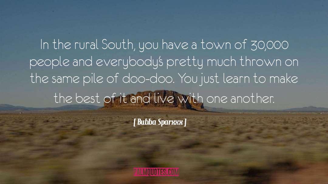 Bubba Sparxxx Quotes: In the rural South, you