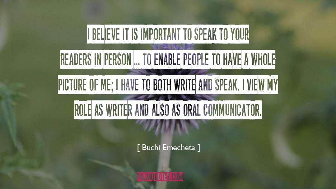 Buchi Emecheta Quotes: I believe it is important