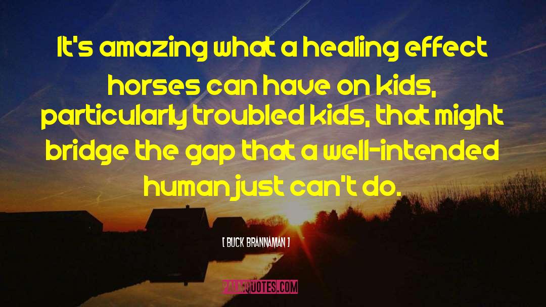 Buck Brannaman Quotes: It's amazing what a healing