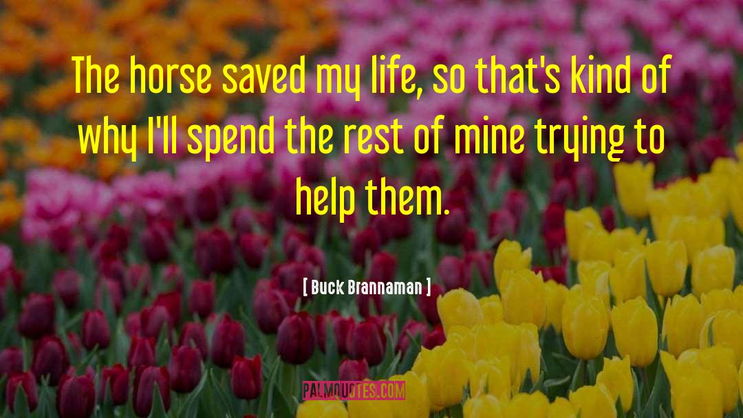 Buck Brannaman Quotes: The horse saved my life,