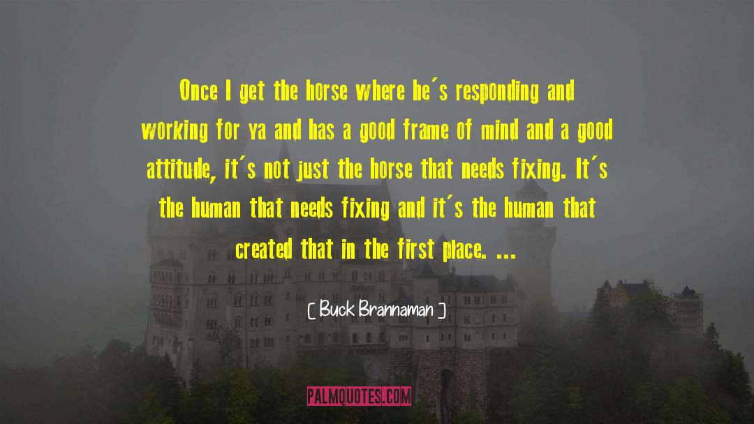 Buck Brannaman Quotes: Once I get the horse