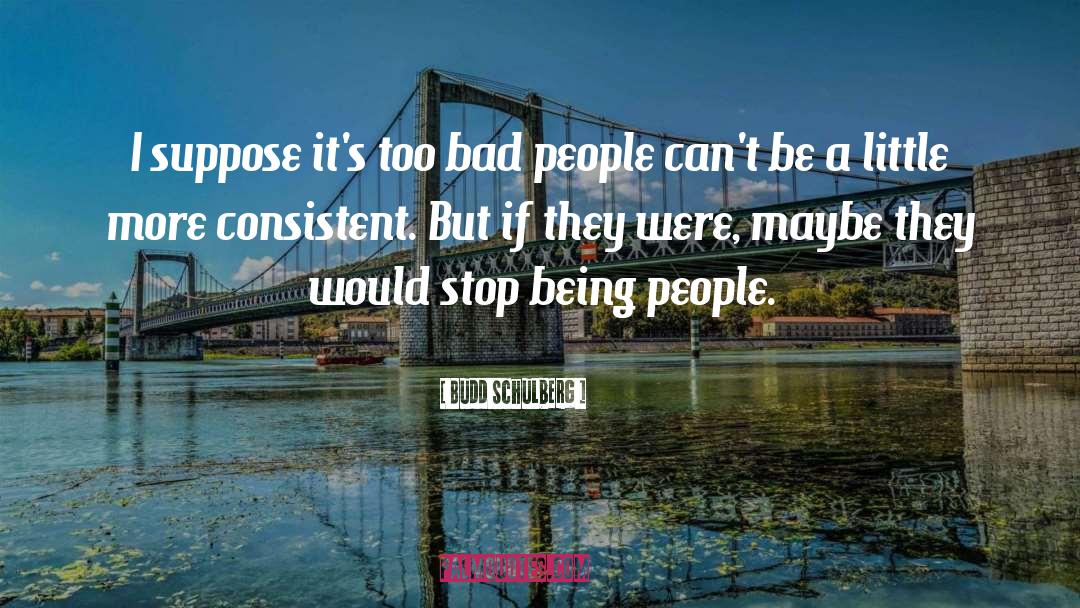 Budd Schulberg Quotes: I suppose it's too bad