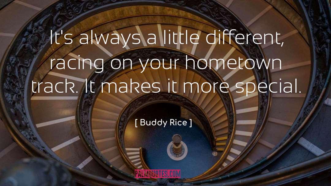 Buddy Rice Quotes: It's always a little different,