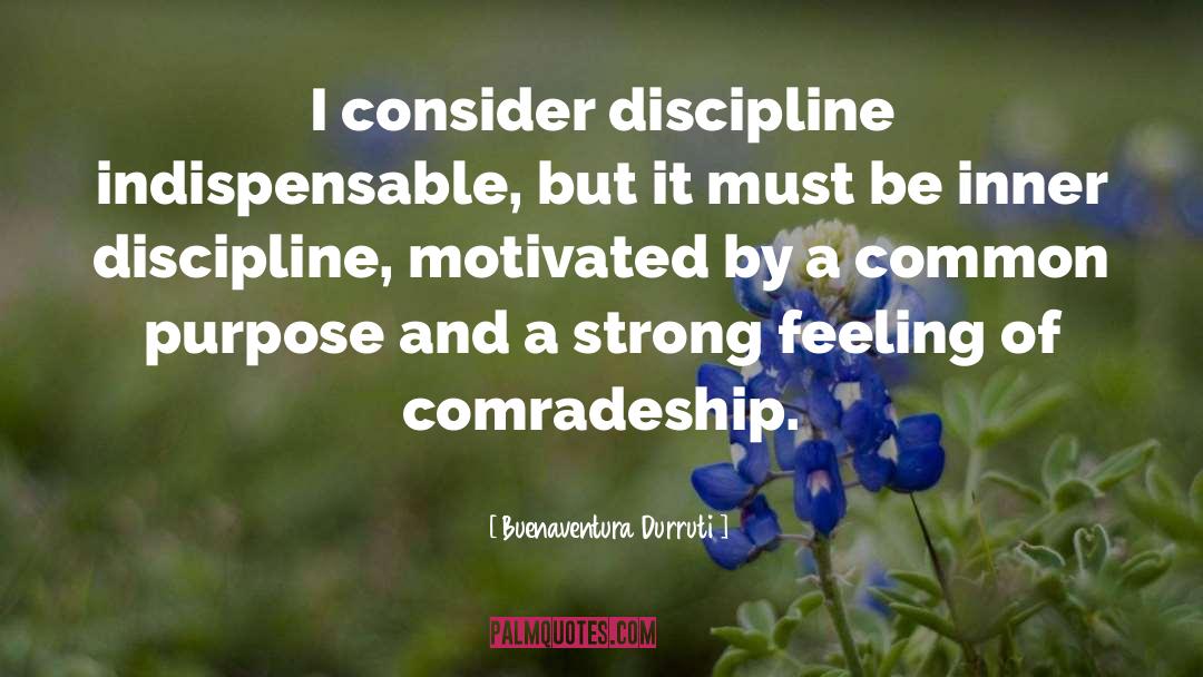 Buenaventura Durruti Quotes: I consider discipline indispensable, but