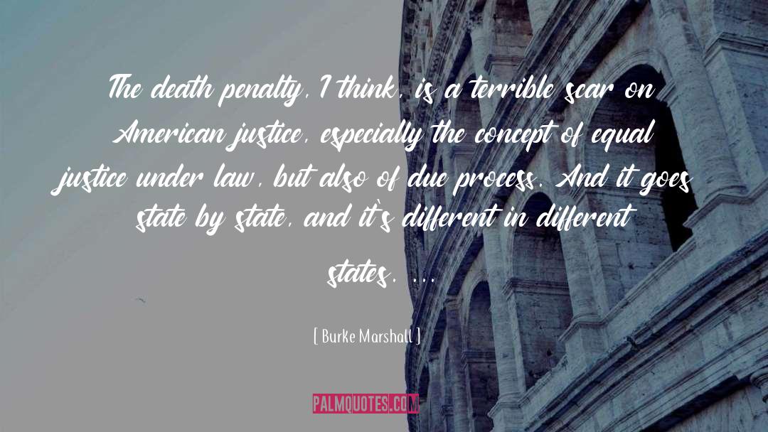 Burke Marshall Quotes: The death penalty, I think,