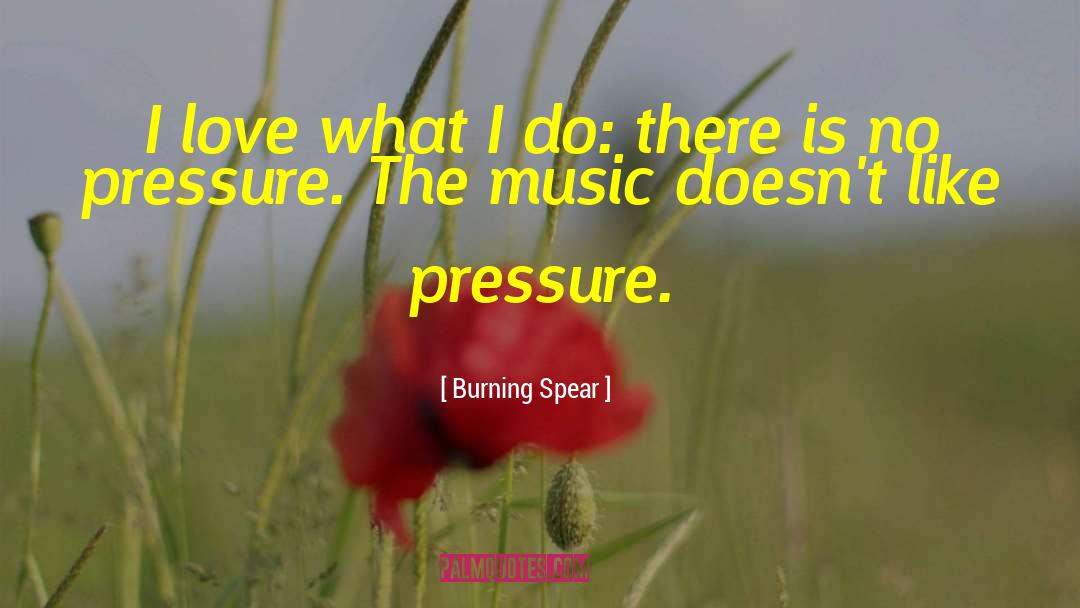Burning Spear Quotes: I love what I do:
