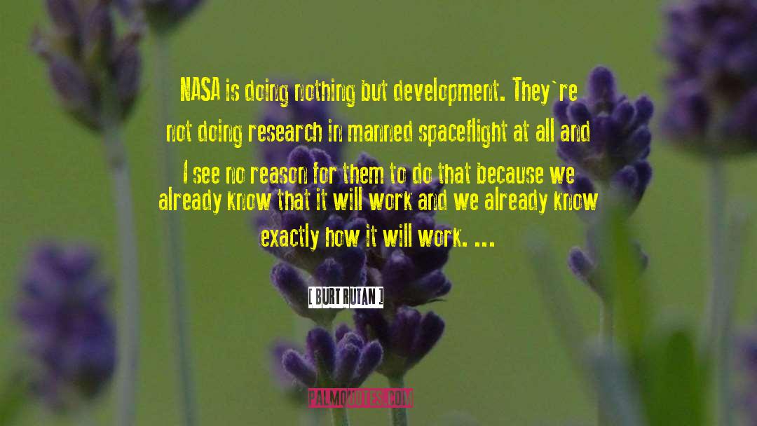 Burt Rutan Quotes: NASA is doing nothing but