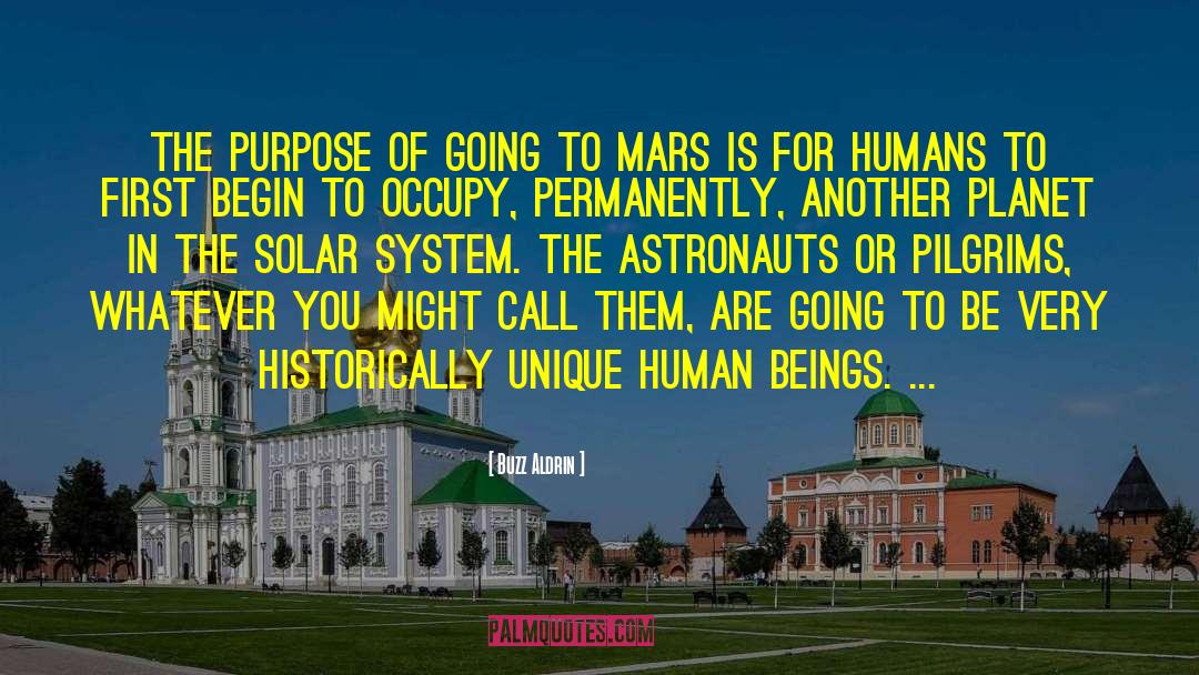 Buzz Aldrin Quotes: The purpose of going to