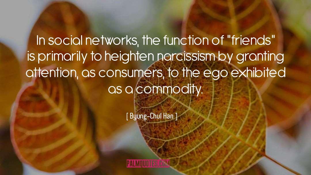 Byung-Chul Han Quotes: In social networks, the function