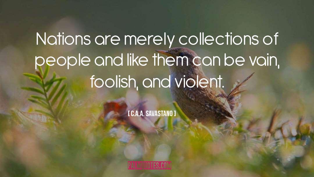 C.A.A. Savastano Quotes: Nations are merely collections of